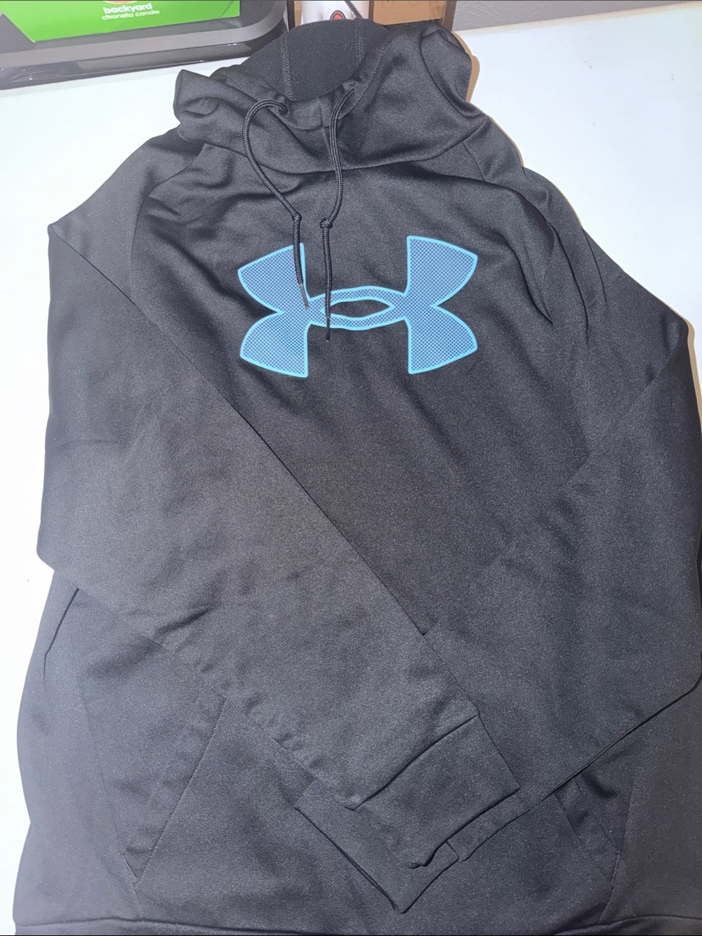 Under Armour Black & Navy Pullover Hoodies with Blue Logo Accents - Picture 3 of 3